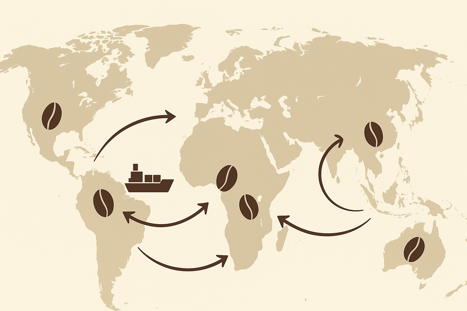 Global Coffee Shipping Map