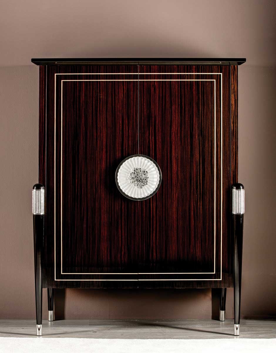 Makassar Ebony Bar Cabinet Premium