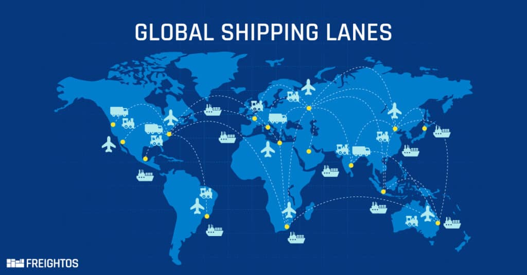 Global Shipping Map