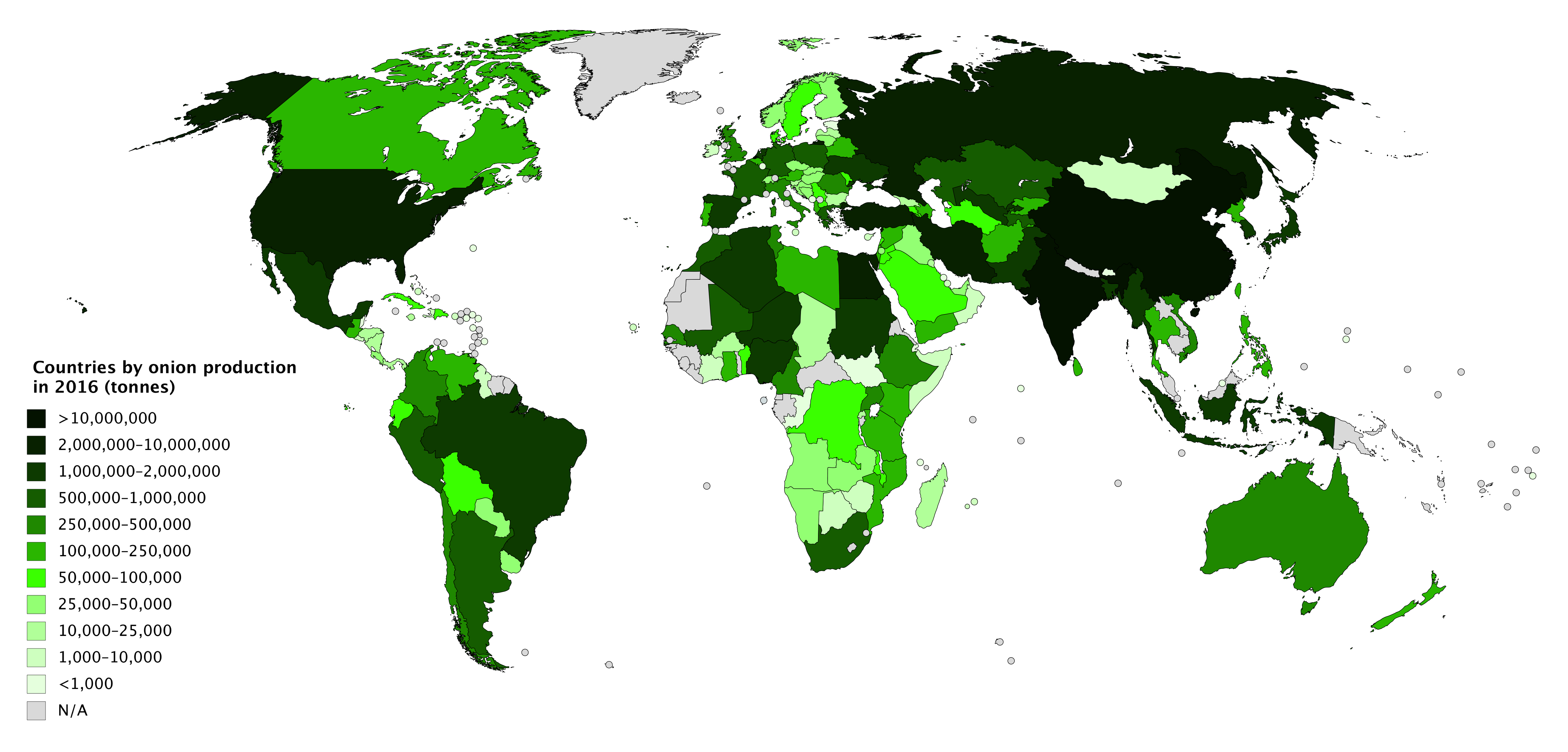 Global Green Onion Shipping Map