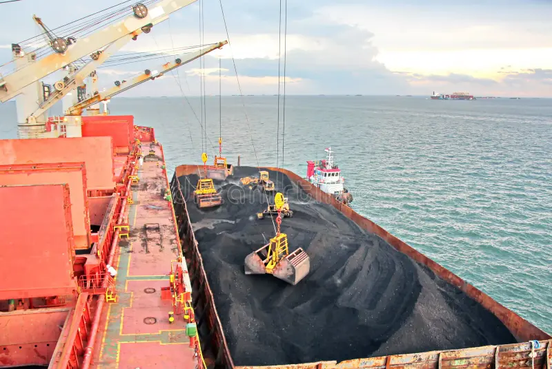 Coal Cargo Loading onto Ship